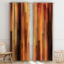 2pcs Stylish 3D Curtains Colorful Design Sense, Printed Life Blackout Curtains For Privacy Bedroom, Living Room, Kitchen And Various Rooms, Good Choice For Various Festivals, Machine Washable, Easy Care