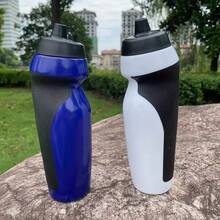 1 件，600ml/20.29oz，可挤压设计，双色缝线，人体工学握把，PP 材质，户外运动随行杯，运动简约风格，流线型杯身，防滑握把，防漏密封盖，易于挤压饮用，无异味，健身房训练水壶，足球赛事水杯，山地自行车骑行水壶，感恩节礼物杯，可挤压运动杯，人体工学水壶 - 彩色 - 查看 3