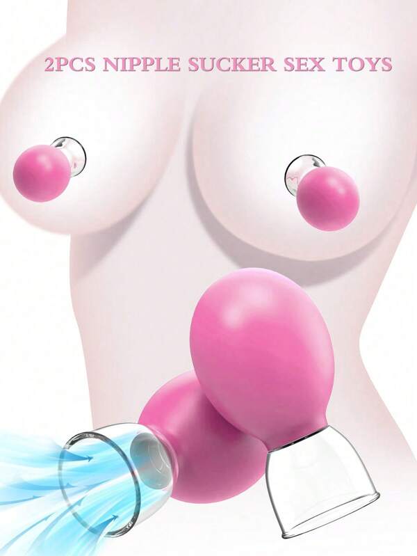2pcs,Nipple Sucking Pliers Toys Are For Women's Fun, Adult Silicone Nipple Sucking Toys For Women, BDSM Female Companion Adult Toys, Nipple Sucking Sexual Stimulation Devices For Women, Suction Power Props, Interesting Toys