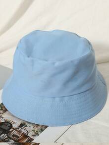 Outdoor Large Brimmed Bucket Hat Sunblock Visor Summer Casual Hat Solid Color Bucket Hat