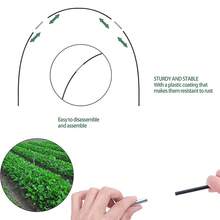 90pcs Greenhouse Hoop Planting Tunnel Garden Kit With Nails And Detachable Fiberglass Growing Tunnels Reusable Cold Frame For Winter Frost Protection Elevated Bed Gardening Plants Grow Tent