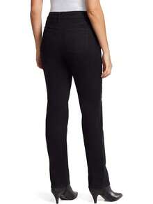 Bandolino Women's Mandie Signature Fit High Rise Straight Leg Jeanhalloween - 飽和黑色-刺繡口袋 - 查看 4