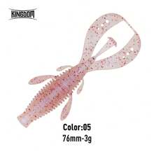 KINGDOM 王国舞动虾软饵 1.8g 3g 63mm 76mm 游泳饵 人工鱼饵 摇摆器 软虫 Ned Jig Rig 鱼饵