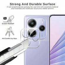 2Pcs 3D Integrated Lens Tempered Glass Film Compatible With Xiaomi Redmi Note 13 14 Pro+4g 5g Explosion-Proof And Scratch Resistant Lens Protective Film - Clear - View 7