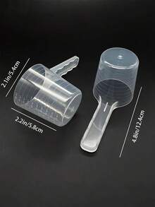 50g/3.38oz Plastic Measuring Cup, Multi-Purpose Pet Food Scoop, Gradual Scale, Suitable For Powders And Liquids, Transparent, No Batteries Required