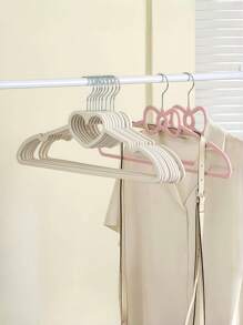20 Pieces Cute Heart HangersHeavy Duty Clothes Coat Hanger For Adult Jackets, Pants, Shirts, Suit, Dress Room Closet Space Saving(Pink,Velvet)
