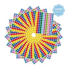 6000 张/包 10 种颜色的笑脸贴纸，适用于家庭/学校、学校用品或家庭教育奖励、课堂教师奖励贴纸或学生 DIY - 彩色 - 查看 10