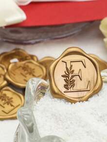 30/50pcs Letter Wax Seal Stickers, Gold Foil Self-Adhesive Wax Seal Stickers, Envelope Sealing Stickers, Gold Foil Stickers, Suitable For Thanksgiving Cards/Gift Wrapping/Wedding Engagement Party Invitations, Birthday Parties, Christmas And Other Occasions. - Bronze - View 3