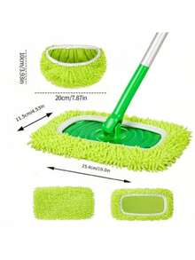 2/4/6/8 件可重复使用拖把替换垫、平板拖把布、可水洗耐用拖把替换垫、除尘拖把头、干湿两用、易于清洁 [主产品图片所示为选项 2]