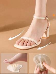 1-5 Pairs Of High Heels Forefoot Stickers, Soft Shock Absorbing Sweat Absorbent Anti-Slip Summer Sandals Invisible Self-Adhesive Anti-Slip Forefoot Pads For Women's High Heels And Men's Sneakers