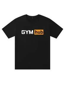Men's Breathable Casual Short Sleeve Round Neck T-Shirt, Gradient Pattern, Polyester Blended, Machine Washable, Suitable For Summer Sports, Leisure, Fitness Activities Black - Black - View 3