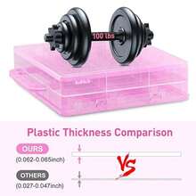 Nail Polish Tissue Box With 30 /48 Adjustable Compartments, Double-Sided Nail Polish Rack For Storage And Display, Acrylic Nail Polish Double-Door Display And Storage Box With Large Capacity, Wall-Mounted And Portable Shelves, Transparent Plastic Storage Rack That Can Be Hung On The Wall. Nail Salon, Home Nail Polish Storage Box. - Multicolor - View 3