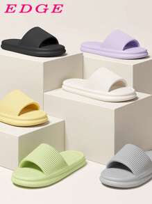 Pantuflas de verano universales para hombre y mujer, de EVA, con diseño de color liso, excelente transpirabilidad, cómodas, antideslizantes, ideales para la ducha o el baño. Ligeras y cómodas. Sandalias para mujer, zapatos de mujer, sandalias blancas, sandalias negras, pantuflas de casa para mujer.