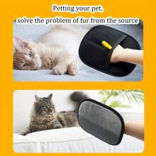 Reusable Pet Hair Remover Gloves - Double-Sided Static Electricity Grooming Gloves For Dogs And Cats, Effectively Removes Hair From Carpets, Sofas, Pet Beds, Cat Trees, Furniture And Carpets, Durable Fabric Material, Dog Grooming Gloves | Static Remover Gloves | Non-Slip Grip, Dog Grooming Gloves