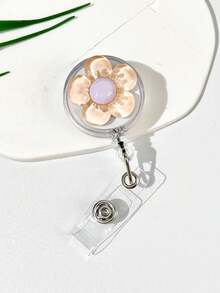 Cute And Multi-Colored Flower Pattern Telescopic Clip, Automatic Rebound Clip, Suitable For Students, Doctors, Nurses, Occupations, Work ID Cards, Campus Cards, Name Tags, Certificates, Card Cases, As Gifts For Friends, Colleagues, Couples, And Classmates On Festivals