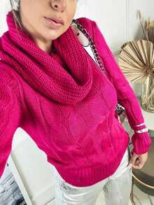Women Sweaters - Rosa Fucsia - Ver 5