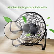 Ventilador pequeño de escritorio, ventilador USB de cuatro aspas de aluminio, silencioso y con viento súper fuerte, mini ventilador portátil para oficina en casa, regalo ideal de verano. - Rosa - Ver 10