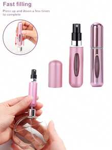3/1 chai nước hoa xách tay 5ml có bình xịt có thể nạp lại, bình xịt mini đựng nước hoa du lịch cho tiệc tùng, du lịch, sử dụng hàng ngày, ngày lễ, màu sắc ngẫu nhiên - Nhiều màu - Xem 4