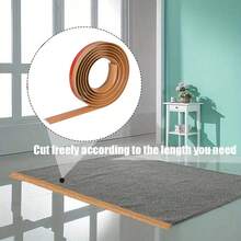 1PC 2m/78.74in Self-Adhesive PVC Flooring And Carpet Transition Strip, Durable PVC Threshold Strip, Easy To Peel And Paste Installation, Can Protect The Floor From Moisture Damage, Very Suitable For Hardwood And Tile Flooring, Floor Protection | Textured Finish | Multiple Color Options - Multicolor - View 11