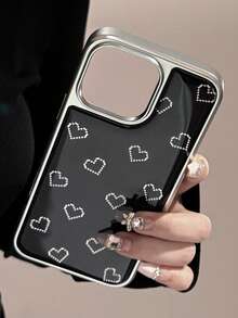 1 件黑底白心电镀哑光树脂环氧贴花硬质 PC 保护手机壳，防摔，适用于 16 Pro Max/14/13/15 Plus/16、Galaxy S25 Ultra/S25+/S25e/S24 FE/S24 PLUS、Mate 70 Pro/60 Pro、PURA 70 Pro/PURA 70 Ultra、14 Ultra/15 Pro、情侣/闺蜜生日礼物