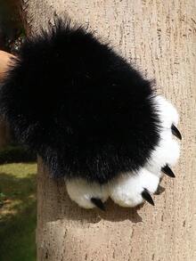 A Pair Of Furry Cat, Fox Paw Gloves - Suitable For Cosplay Halloween Fur Role Play, Rave Party Outfit Accessories And Animal Costume Set Accessories - Nhiều màu - Xem 3