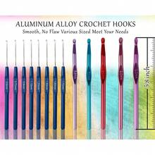 1Set Crochet Hooks Set Ergonomic Knitting Needle Weave Yarn Kits Multi Size DIY Hand Knitting Art Tools Crochet Lovers Beginners