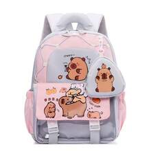 New School Backpack Lady Student Backpack Backpack School Backpack Teenager School Backpack Preschool Backpack Lady School Backpack Lady School Backpack Multifunctional Backpack Cute Men's And Women's Light School Bag Large Capacity Capybara Print Back-To-School Pink Backpack Cute Pink Princess Backpack For Girls Boys Surprise Gift Happy Gift School Bag - Multicolor - View 17