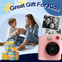 Kit de cámara digital de impresión instantánea - , videoselfie con cable USB, función de temporizador - regalo de Navidad ideal, accesorios de cámara