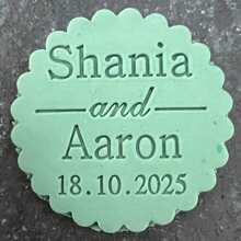 Tampon à biscuits personnalisé et gravé, moule Halloween et Noël 3D pour la décoration de gâteaux de cuisine, outils de découpe DIY, modèle de gâteau en sucre, moule à gâteau en argile douce pour mariage, empreinte de nom fait main