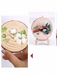 Small Wood Slices Creative Student Materials, Dry Tree Branches, Linden Wood, Decoration, Round Wood Slice, Polished Natural Wood Piece, Preschool Handcraft DIY Decor, Carving, Painting, Halloween, Christmas