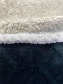Glamour Sherpa Blanket For Couples Plain Super Luxury Promotion Thick Blanket - 墨綠色 - 查看 2