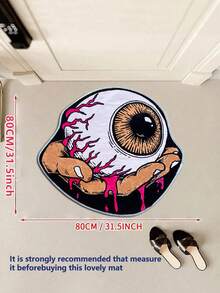 1pc Halloween One Eye Scary Bath Mat/Bathroom Rug, Halloween Door Mat - Super Absorbent, Non-Slip, Machine Washable Kitchen Rug - Multicolor - View 13