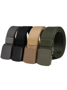 3 chiếc thắt lưng có thể điều chỉnh cho trẻ em/thanh thiếu niên, kích thước 120cm/47,2in, thắt lưng khóa tự động cho cả nam và nữ, thiết kế tối giản thời trang, thích hợp để mặc hàng ngày và trang trí - Nhiều màu - Xem 4