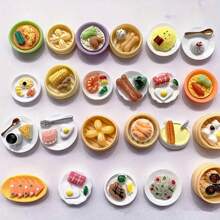 [10/20/30/50/60 peças] Miniaturas de resina sortidas para simulação de alimentos, garrafas de bebida, grampos de cabelo multicoloridos faça você mesmo, capas de celular, ímãs de geladeira, decoração para casa de bonecas, suprimentos para fabricação de joias