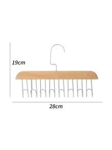 半件装加厚木质防滑背心/胸罩收纳架，带 8 个金属挂钩，适用于吊带背心、泳衣、胸罩、围巾、领带和腰带
