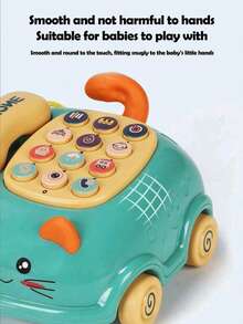 婴儿电话玩具、婴儿音乐玩具、婴儿音乐汽车玩具、幼儿玩具（男孩女孩通用）、儿童过家家电话、儿童益智玩具、带灯光的可爱猫脸玩具、儿童礼物、儿童玩具电话、幼儿音乐、幼儿园学习 - 彩色 - 查看 9