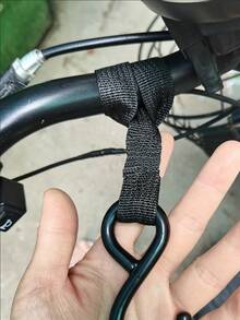 1pc Universal Black Stainless Steel Electric Bike Hook, Front Mount Battery Motorcycle Helmet Holder Useful Accessory - Black - View 3