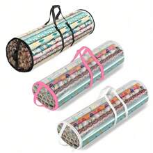 1 Borsa portaoggetti da regalo, busta di imballaggio in PVC, manico nero, contenitore tubolare facile da trasportare. Regali per la festa della mamma, damigelle, laurea, compleanni, matrimoni, Natale, borse portaoggetti trasparenti da regalo, buste di carta da imballaggio per le vacanze, borse da imballaggio regalo con cerniera