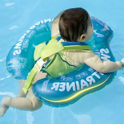 1件婴儿加厚防翻游泳圈多气囊充气浮圈水上游泳玩具适用于男孩女孩宝宝