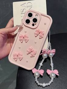 Bow-Knot 适用于 Galaxy S25、S24、S24 Plus/S24+、S24 Ultra、S24 FE、S20、S21、S22、S23 的全新手机壳；保护性手机壳兼容 16、11/11 Pro/11 Pro Max、12/12 Pro/12 Pro Max、13/13 Pro/13 Pro Max、14/14 Pro/14 Pro Max、15/15 Pro/15 Pro Max、16/16 Pro/16 Pro Max 防水防震防摔防刮 - 粉色 - 查看 2