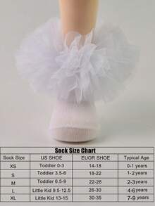 1 Pair Girls Lace Ruffle Baby Princess Socks, Fluffy Large Ruffle Socks - Green - View 4