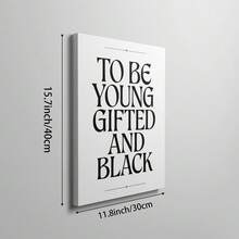 1pc Black Excellence Wall Art Picture Quotes Graduate Prints Canvas Paintings Typography Posters Black Art Decor For Bedroom, Living Room, Or Apartment Wall Decor Gift For Her Unframed Or Framed - Multicolor - View 12