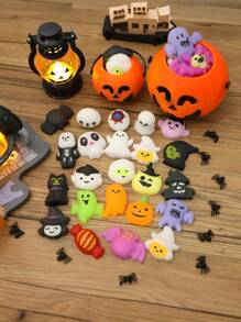 10/20pcs Halloween Mochi Squishy, Mini Kawaii Mochi Squeeze Reliever Anxiety Packs Party Favors, Halloween Miniatures Halloween Treat Bags Gifts,Monsters Mochi Squishy Mini Squishy In Unique Halloween Shapes, Classroom Prizes, Goodie Bag Fillers, Trick Or Treat, Halloween