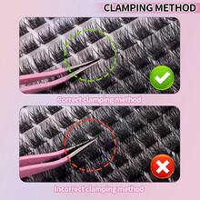 Single Cluster Segmented Natural 3D Lower Lashes False Eyelashes Set C Curl Dense Date Eyelashes False Eyelashes Halloween Lash Clusters Lash Clusters Kit - DIY-sET-476 (pink Three-piece Set) - View 5