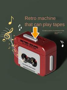 Retro Tape Recorder Keychain - 1 Piece Mini Vintage Cassette Player Charm PVC Audio-Themed Keyring Novelty Music Box Pendant Creative Small Gift Item Non-Metallic Unplated Gifts For Women - Multicolor - View 4