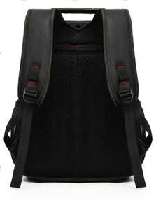 Men's Leather Backpack With USB Port For Business Social School Laptop Random Model Carrying Synthetic Leather 3303 - Black - View 4