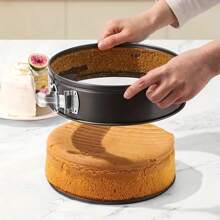 1 件/3 件圆形碳钢蛋糕模具，不粘可拆卸底部烤盘，适用于制作松饼、彩虹蛋糕、芝士蛋糕、甜点慕斯蛋糕烤盘、烤箱配件、圆形弹簧蛋糕模具，适用于厨房用品、厨房烤盘、万圣节/亡灵节、圣诞节蛋糕烘焙工具 - 可重复使用烤盘 - 彩色 - 查看 3