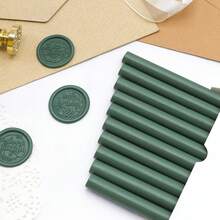 10Pcs/Box Sealing Wax Sticks, Wax Seal Sticks, Glue Gun Sealing Wax Sticks For Wedding Invitations, Letter, Envelope, Cards And Crafts - Multicolor - View 24