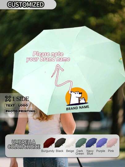 [Mindestbestellmenge 1 Stück] [Haustiermarken Kollaboration] Individualisierter Mini-Taschenschirm für Haustiere, Markenlogo drucken, 8 Farben Firmenpräsentesangebot