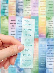 30 件圣经诗句书签阅读爱好者礼物日记本剪贴簿书籍装饰性可重复使用卡片书签，学校用品，返校 - 彩色 - 查看 6